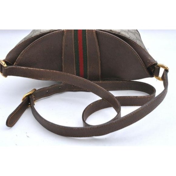 Gucci Accessory Col brown Guccissima print bucket bag w stripe - Picture 3 of 10